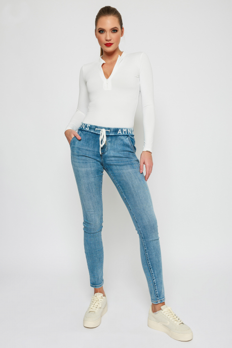  AMNESIA Printed jeans