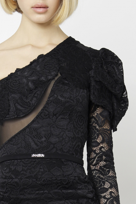 AMNESIA Alfonza ruha fekete/csipke-1