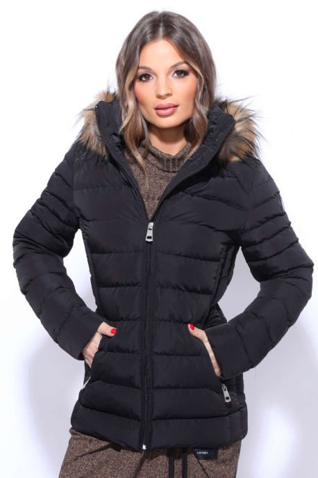  AMNESIA fur jacket with side lining