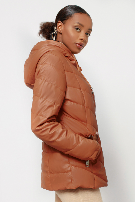  AMNESIA Faux leather jacket