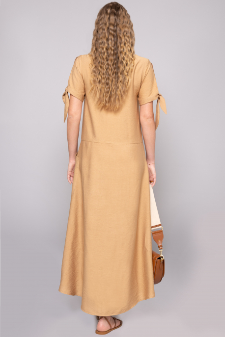AMNESIA Ikras ruha camel-2
