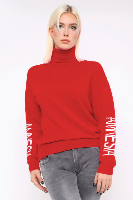  AMNESIA Turtleneck knitted sweater