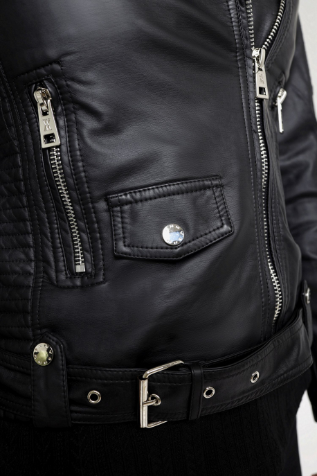  AMNESIA Quilted leather jacket