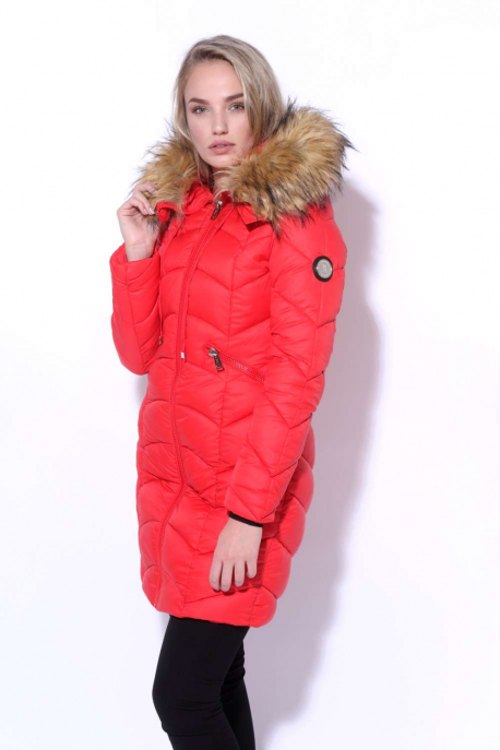  AMNESIA Curved quilted jacket