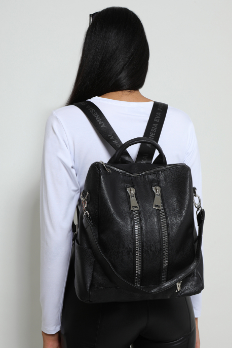  AMNESIA Two zipped backpack