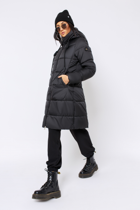  AMNESIA Three-quarter hooded jacket