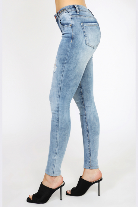  AMNESIA Jeans with chain
