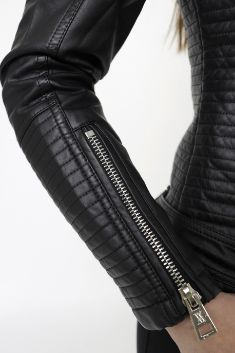  AMNESIA Quilted leather jacket
