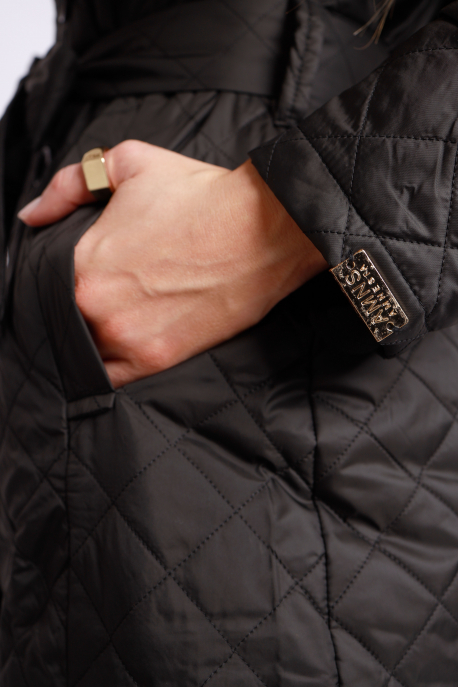  AMNESIA Quilted long jacket