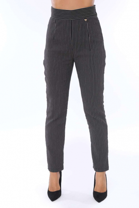  AMNESIA Szidari striped pants