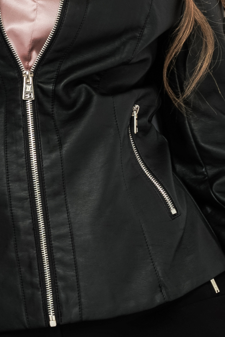  AMNESIA Leather effect jacket