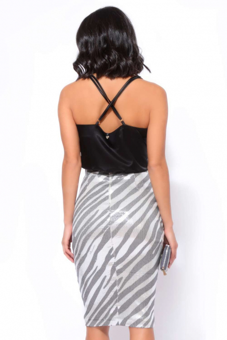  AMNESIA Nolcha skirt with zebra pint