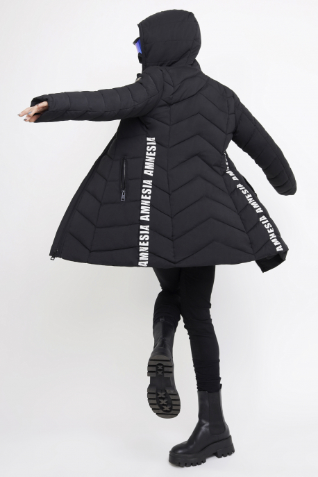  AMNESIA Side printed hooded jacket