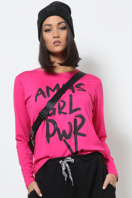 AMNESIA T-póló hosszú ujjú pink girl power