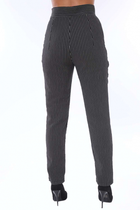  AMNESIA Szidari striped pants