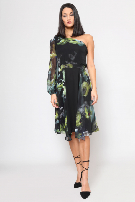  AMNESIA black floral dress