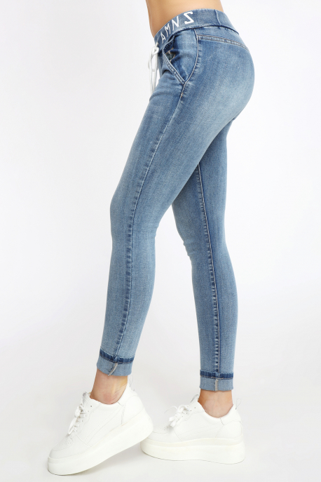  AMNESIA Jeans with binding