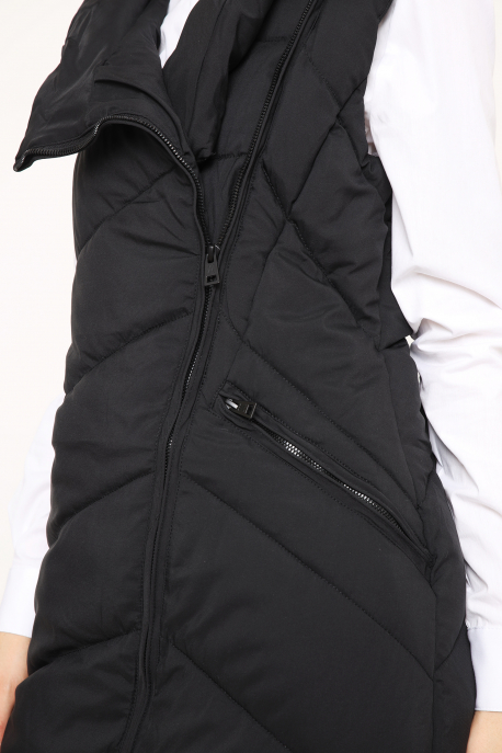  AMNESIA Puffer vest with asymmetric zip