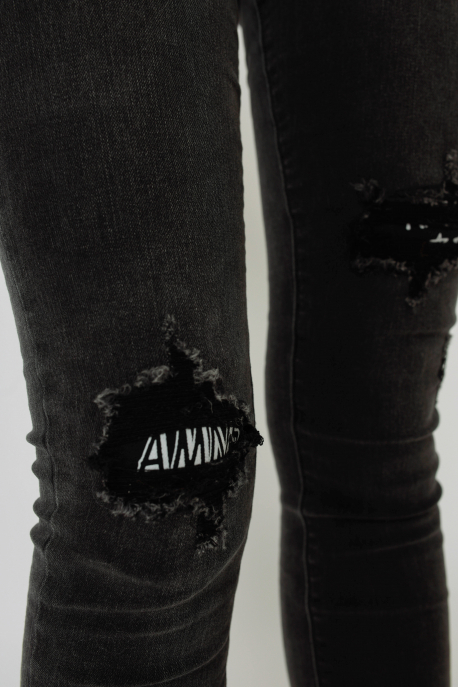  AMNESIA Dashed grey jeans