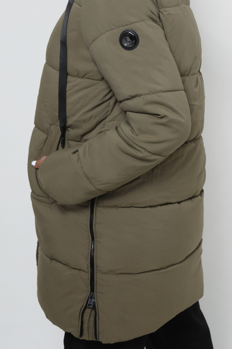  AMNESIA Side zipped three-quarter coat