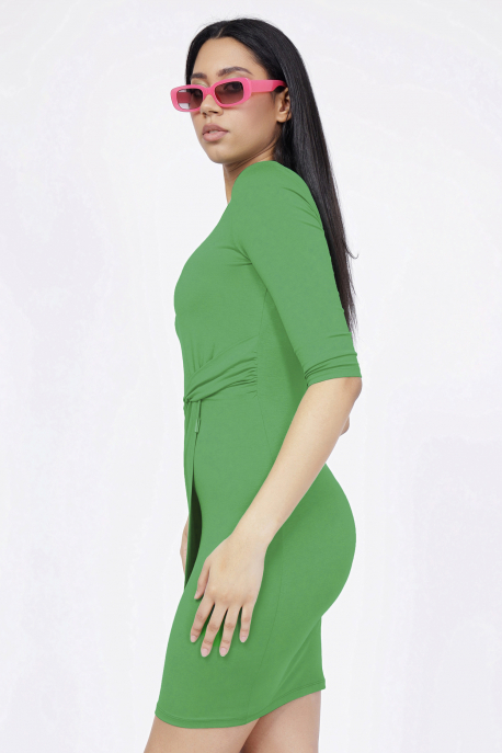 AMNESIA Sáfrány ruha zöld