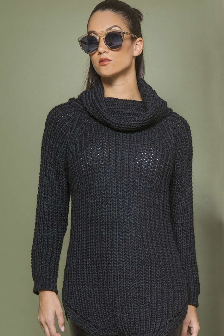  AMNESIA Long knit turtleneck
